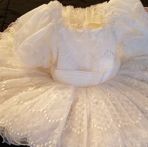 Fancy, special occasion toddler  girl white dress